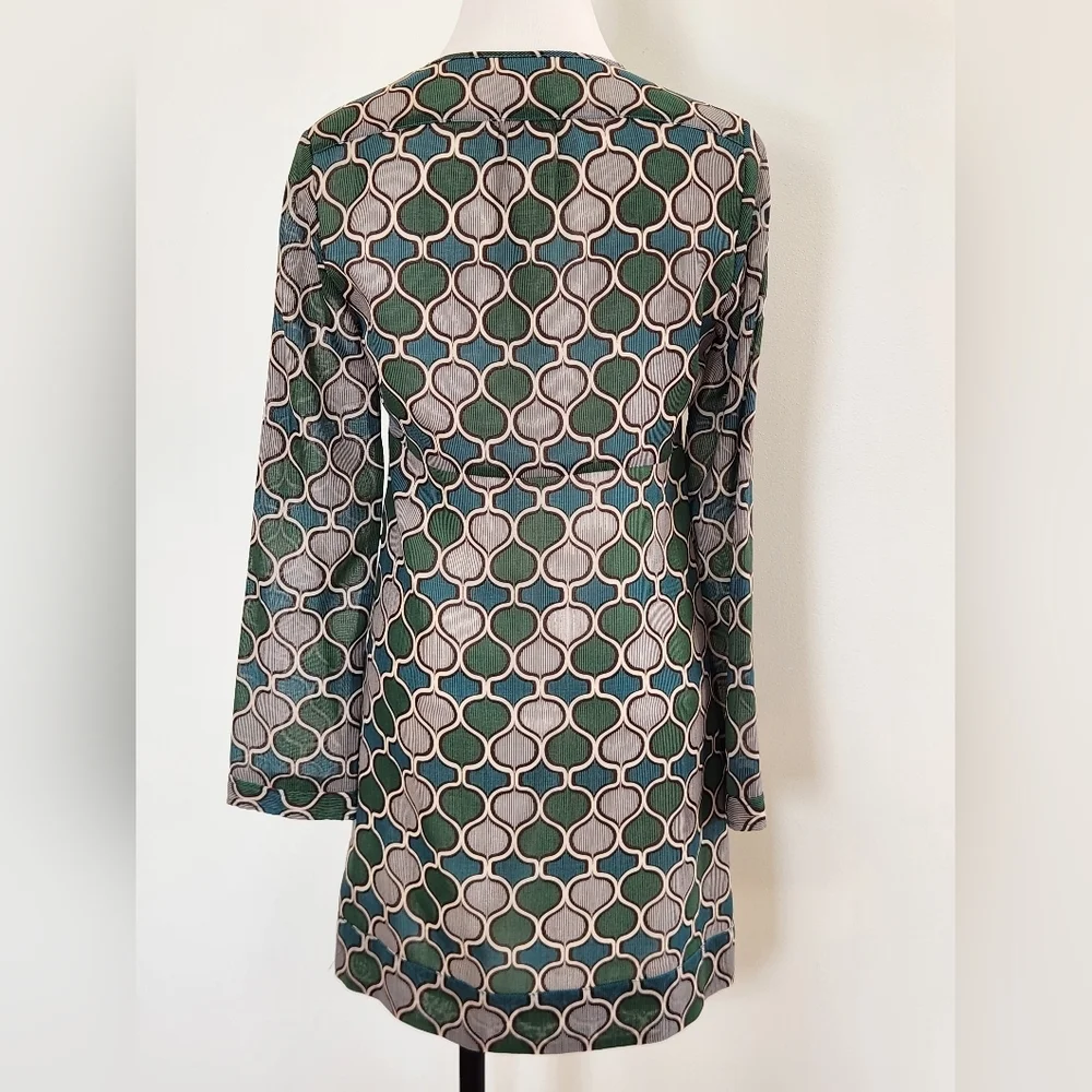|| TORY BURCH || Shift dress wool lined long sleeves pockets buttons sz 4